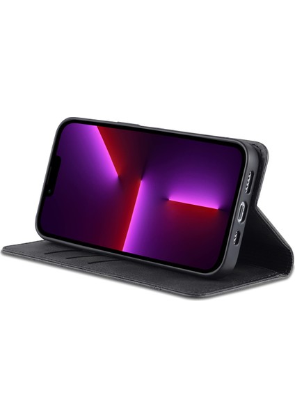 iPhone 13 Pro Max Flip Cüzdan Manyetik Tpu Standlı Kapaklı Siyah (Yurt Dışından)