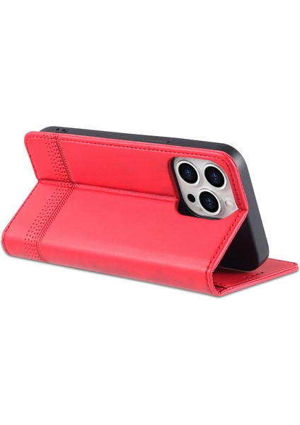 iPhone 13 Pro Max Flip Cüzdan Manyetik Tpu Standlı Kapaklı Hot Pink (Yurt Dışından)