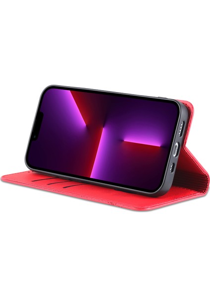 iPhone 13 Pro Max Flip Cüzdan Manyetik Tpu Standlı Kapaklı Hot Pink (Yurt Dışından)