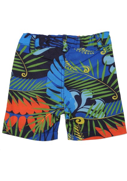 Erkek Bebek Mavi Tropikal Desenli Şort (3 Ay - 4 Yaş ) fiyatları