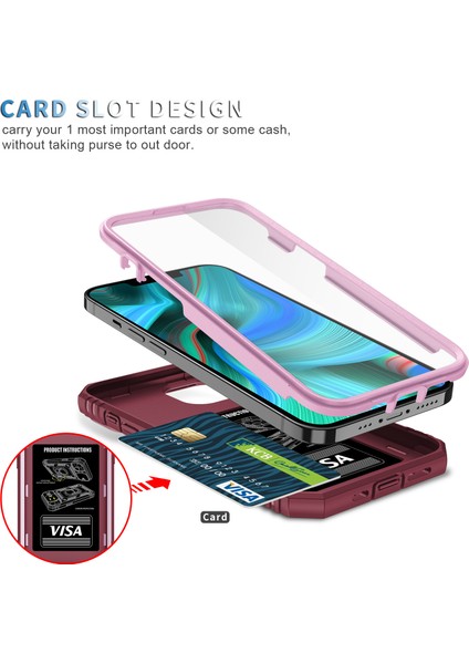 iPhone 13 Pro Slayt Lens Kapağı Kart Yuvası Halkalı Standlı Kılıf Turuncu (Yurt Dışından) fırsatları