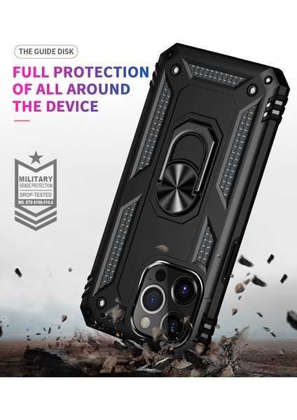 iPhone 13 Pro Çift Katmanlı Halkalı Standlı Kılıf (Yurt Dışından) indirimleri