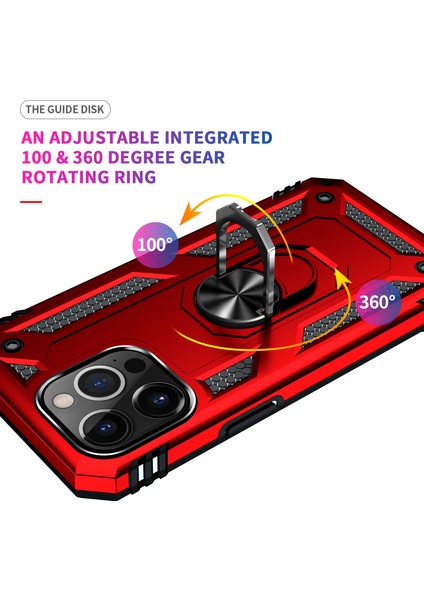 iPhone 13 Pro Çift Katmanlı Halkalı Standlı Kılıf (Yurt Dışından) fırsatları