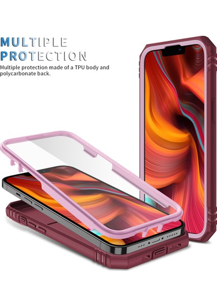 iPhone 13 Mini Slayt Lens Kapağı Kart Yuvası Halkalı Standlı Kılıf (Yurt Dışından)