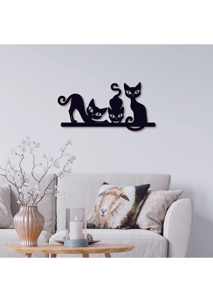 3 Kedi Home Duvar Panosu