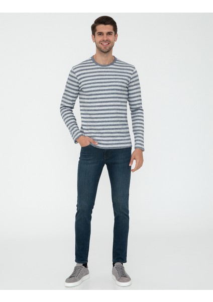 Erkek Lacivert Sweatshirt 50240507-VR033