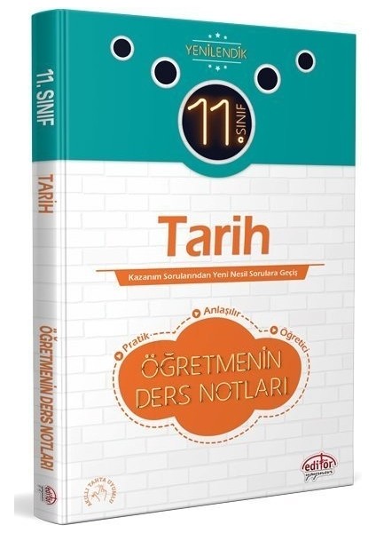 Editör Yayınları 11. Sınıf Tarih Öğretmenin Ders Notları