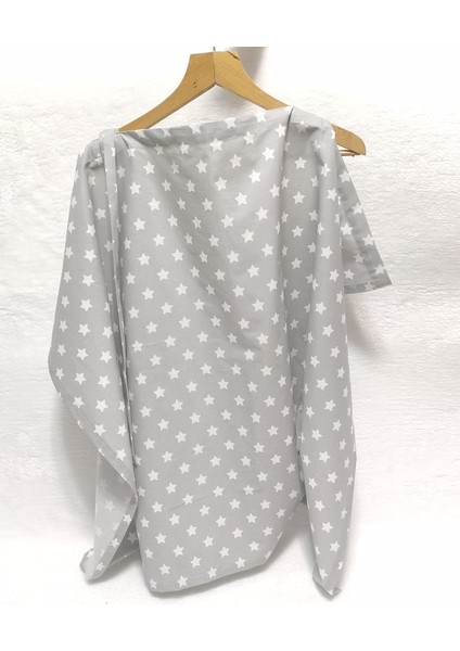 Balenli Gri yıldızlar Emzirme önlüğü 100x80 cm fiyatları