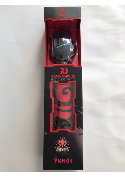 YK-101 Oyuncu Mause ve Pad Kırmızı