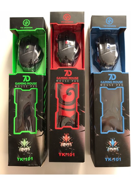 YK-101 Oyuncu Mause ve Pad Kırmızı