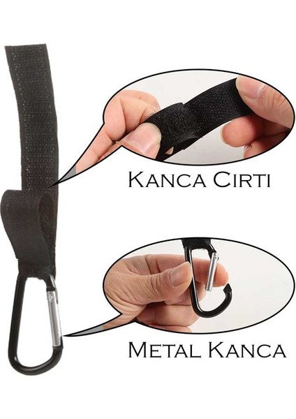 Puset Kancası Bebek Arabası Askı Apatı 2 Adet Metal