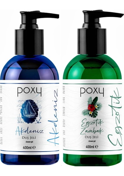 Akdeniz Duş Jeli 400 ml & Egzotik Zambak Duş Jeli 400 ml