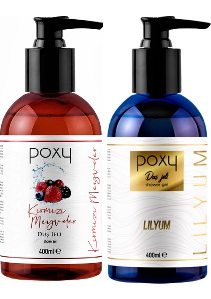 Kırmızı Meyveler Duş Jeli 400 ml & Lilyum Duş Jeli 400 ml