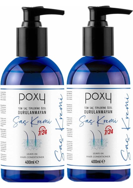 Tüm Saç Tiplerine Özel Durulanmayan Saç Kremi 400 ml x 2 Adet