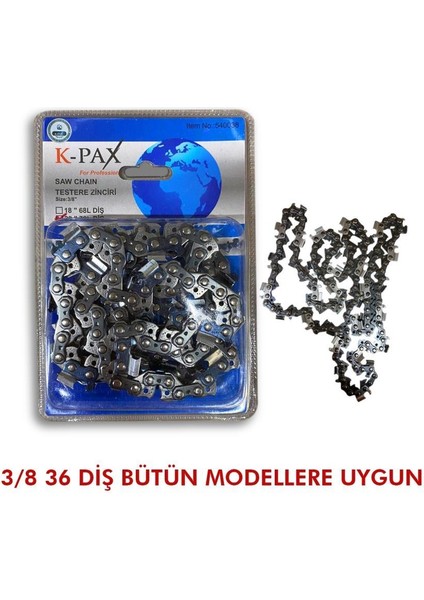 K-Pax Motorlu Testere Zinciri 3/8 36 Diş