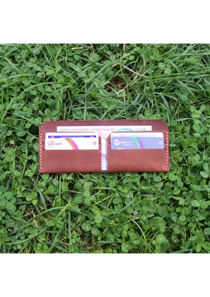 Kahverengi Hakiki Deri Cüzdan - Basic