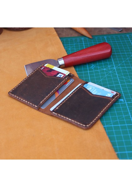 Pıne - Taba Kahverengi Hakiki Deri El Yapımı Cüzdan modelleri