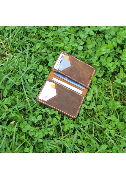 Pıne - Taba Kahverengi Hakiki Deri El Yapımı Cüzdan indirimleri