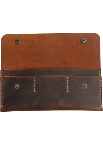 El Yapımı Hakiki Deri Cüzdan Taba Kahvesi -Duende fırsatları