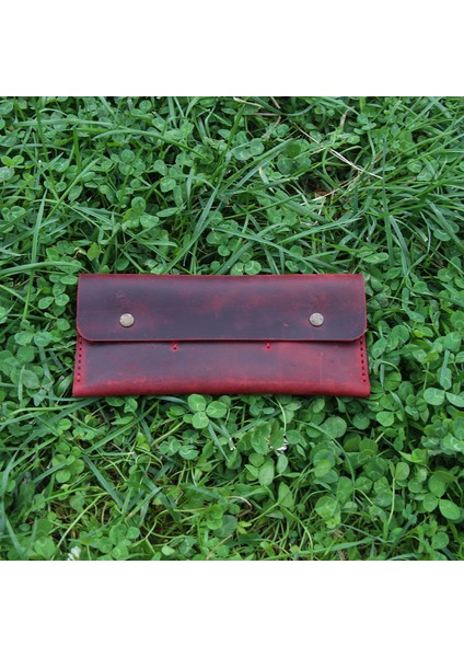 El Yapımı Hakiki Deri Cüzdan Kırmızı - Duende fiyatları