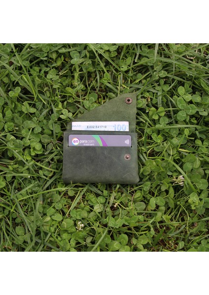 El Yapımı Hakiki Deri Dikişsiz Kartlık