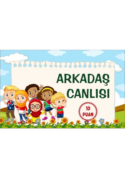 Arkadaş Canlısı Öğrenci Başarı Kartı 25'li