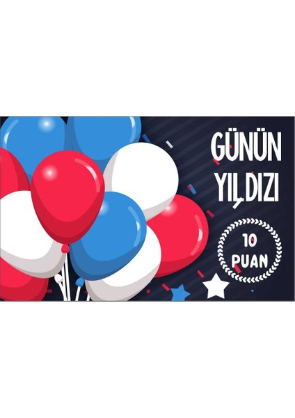 Günün Yıldızı Öğrenci Başarı Kartı 25'li