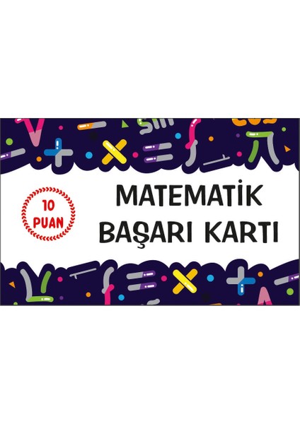 Matematik Öğrenci Başarı Kartı 25'li