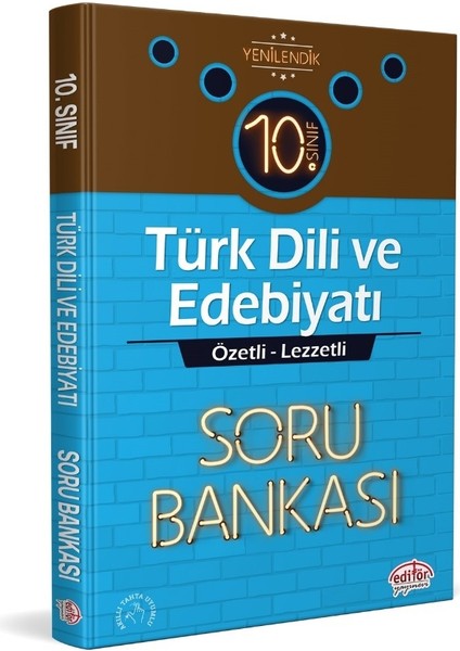 Editör Yayınları 10. Sınıf Türk Dili ve Edebiyatı Özetli - Lezzetli Soru Bankası