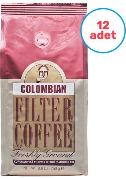 Kurukahveci Mehmet Efendi 12 Adet Colombian Filter Coffee 250gr