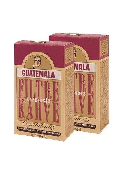 Kurukahveci Mehmet Efendi  Guatemala Kafeinsiz Filtre Kahve 250 gr X2