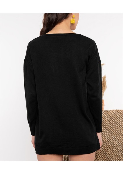 Kadın Siyah Kazak modelleri