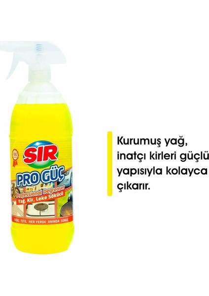 Pro Güç Yağ Kir Leke Sökücü Sprey 1000 ml x 2