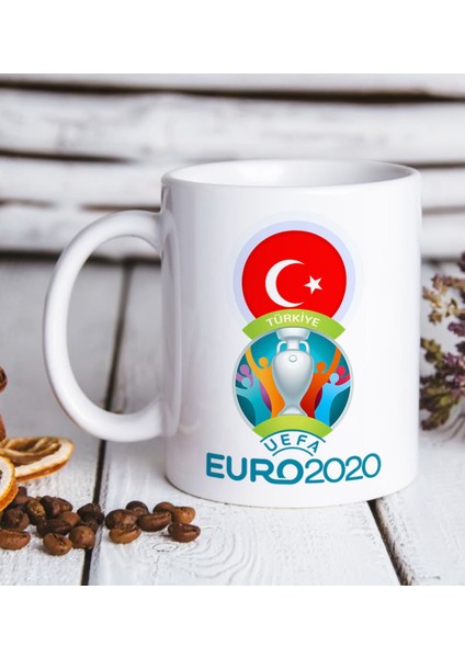 Home Euro 2020 Özel Tasarım Beyaz Kupa Bardak-2