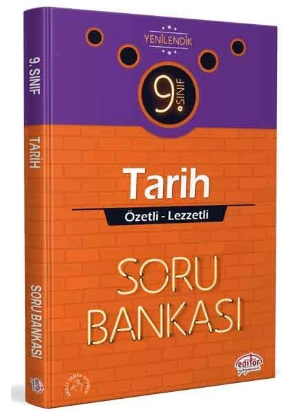 Editör Yayınları 9. Sınıf Tarih Özetli - Lezzetli Soru Bankası