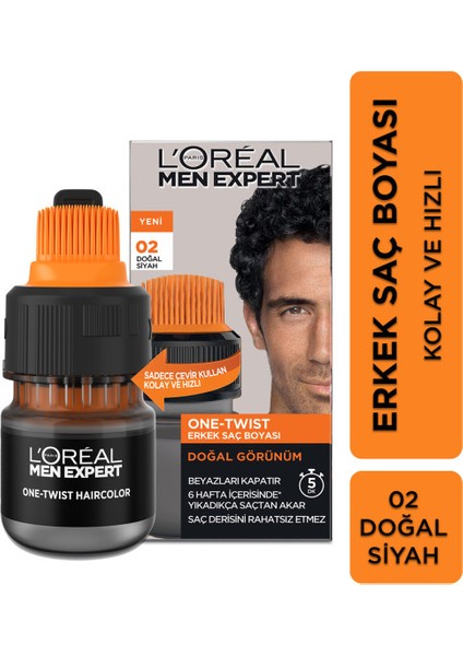 Men Expert One-Twist Erkek Saç Boyası Siyah 02