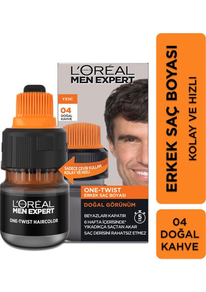 Men Expert One-Twist Erkek Saç Boyası Kahve 04