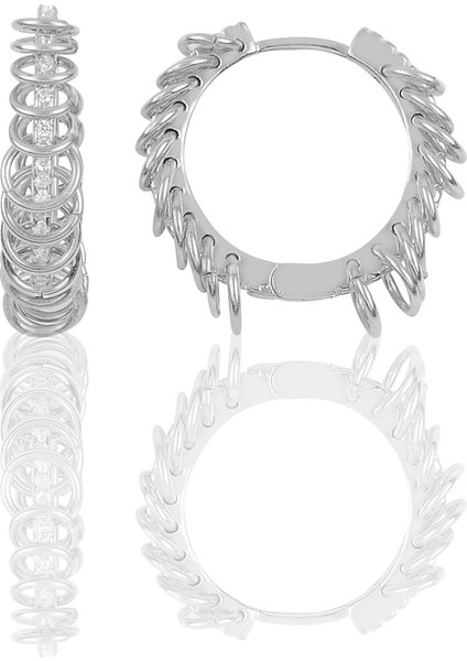 Gümüş Çılgın Halkalar Küpe