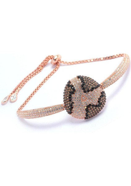 Leopar Desenli Asansörlü Bileklik