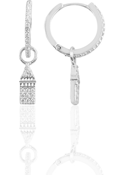 Gümüş Eyfel Halka Küpe