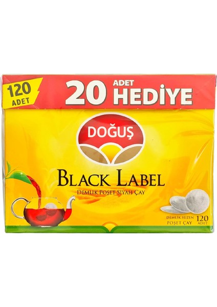 Doğuş Çay Black Label Demlik Süzen Poşet Çay 120'li