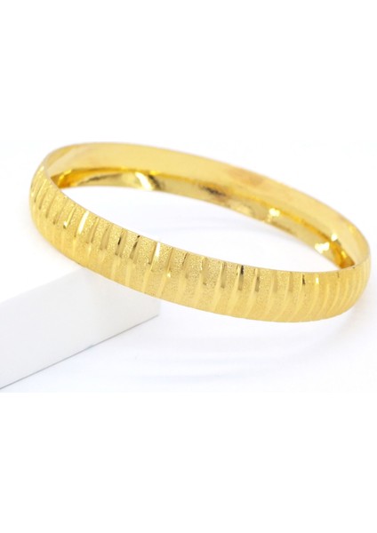 22 Ayar Altın Kaplama Çizgili Bilezik 1 cm fiyatları