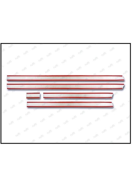 Vw T5 Transporter Krom Yan Kapı Çıtası 5 Prç 2003-2015 P.çelik (Kısa Şase)