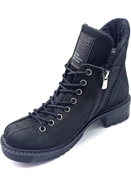 Siyah Kadın Deri Bot Ayakkabı modelleri