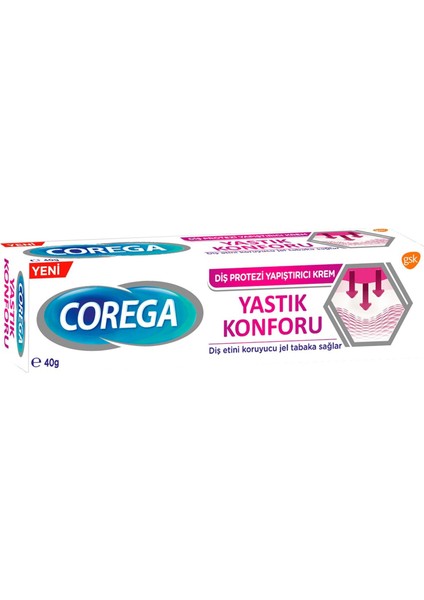 Yastık Konforu Diş Protezi Yapıştırıcı Krem 40 gr