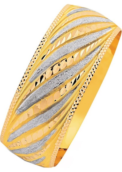 Mega Bilezik 14 Ayar Altın Rojdalı Model 25 Gram