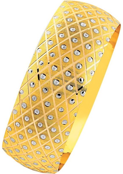 25 Gram Mega Bilezik 14 Ayar Baklava Noktalı