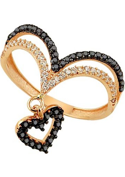 Altın Sallantılı Kalp Yüzük