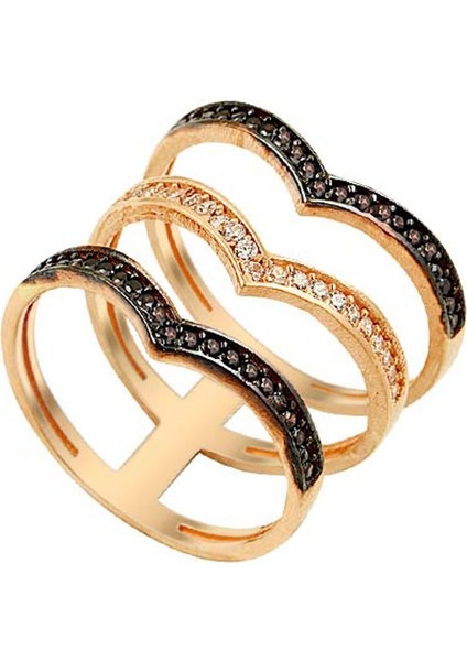 Altın Üçlü Kalp Yüzük