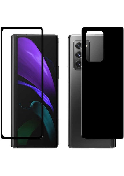 Galaxy Z Fold 2 Zore Ön Arka 5d Full Yapışkanlı Temperli Ekran Koruyucu